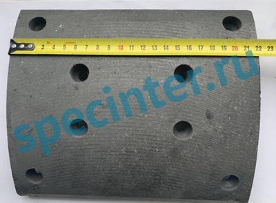 Накладка тормозная заднего/среднего моста SHACMAN/ШАКМАН F/X3000 8 отв.